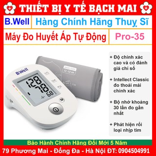 [Chính Hãng Tại Thuỵ Sĩ] Máy Đo Huyết Áp Chất Lượng Cao Chuẩn Xác B Well PRO-35