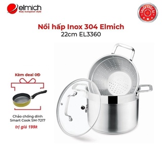 Nồi hấp Inox 304 cao cấp Elmich 22cm EL3360 (made in Czech)