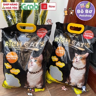 [Mã PET50K giảm Giảm 10% - Tối đa 50K đơn từ 250K] CÁT VỆ SINH CHO MÈO RICH CAT 10L - Cát mèo than hoạt tính