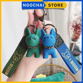 Móc khóa dễ thương hình cún dây da,chống bám bẩn, móc khóa đôi cute hot trend tiktok