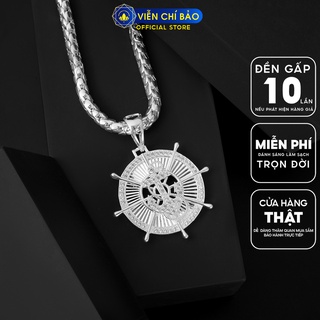 Mặt dây chuyền bạc nam Bánh lái mỏ neo chất liệu bạc 925 thời trang phụ kiện trang sức nam Viễn Chí Bảo M300496