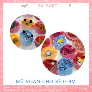 Mũ kèm khăn voan cho bé, mũ chắn gió cho bé, mũ có voan che cho bé, nón kèm khăn voan - 2X MART