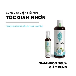 Combo Chuyên Biệt Mini Cho Tóc Bết Nhờn - Giảm bã nhờn, ngăn ngừa gàu ngứa hiệu quả và kích mọc tóc LAM MỘC