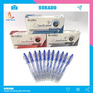 Bút bi Thiên Long xanh nhiều màu TL FO-03 Hộp 20 cây] đầu bút 0.5mm SUKADO 12FO03
