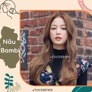 Thuốc nhuộm tóc Nâu Vàng BamBi + kèm trợ nhuộm