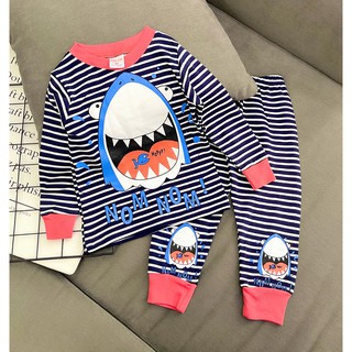 Đồ bộ dài tay bé trai, bộ dài tay bé trai cotton sọc ngang 9-23kg