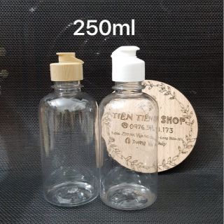 Chai nhựa trong 250ml nắp bật