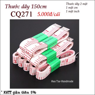 Thước dây cuộn dài 150cm có 2 mặt CQ271