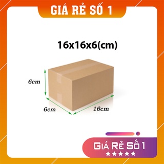 Hộp carton bao bì kích thước 16 x 6 x 6, thùng giấy cod gói hàng, bìa cứng  giá rẻ