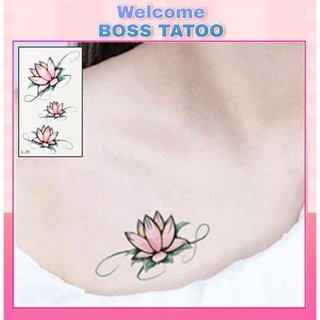 Hình xăm hoa sen g29. Xăm dán tatoo mini tạm thời, size <10x6cm