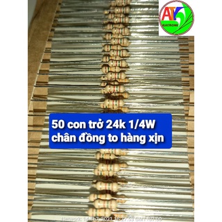 50 điện trở 24k 1/4W xịn