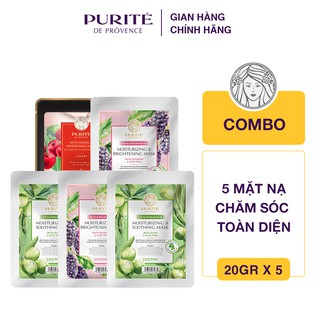 Combo 5 miếng mặt nạ Purité chăm sóc toàn diện 20gx5