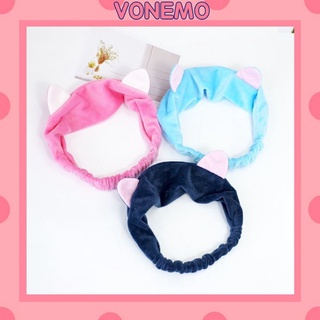 Băng Đô Vải Nhung Trang Điểm Tai Mèo Cute BD11