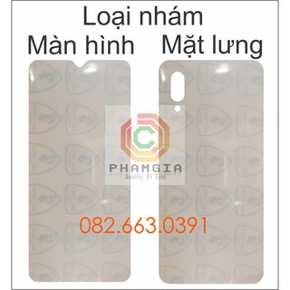 Dán PPF Samsung A02 loại nhám, bóng dnahf cho màn hình,mặt lưng, mặt lưng full viền