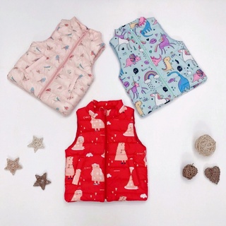 Áo gile cho bé, áo gile bé gái, chất phao dày vừa phải, size 1-7 SUNKIDS1