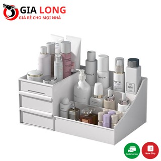 𝑭𝑹𝑬𝑬 𝑺𝑯𝑰𝑷Kệ đựng mỹ phẩm, đồ trang sức 3 tầng 2 ngăn kéo đa năng, hộp đựng đồ trang điểm bằng nhựa