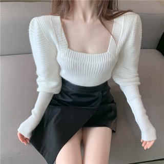 Ulzzang ( 얼짱) - ÁO LEN CỔ VUÔNG CHO MÙA THU ĐÔNG THỜI TRANG NỮ (CHẤT KHỎI BÀN)