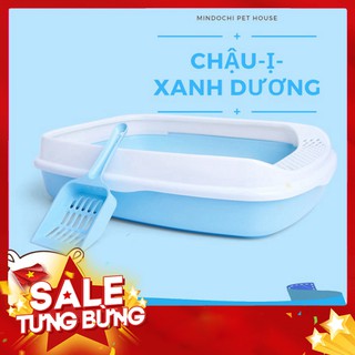 Khay Đựng Cát Vệ Sinh Cho Mèo- Chậu đựng Cát Tặng Kèm Xẻng Giá Rẻ