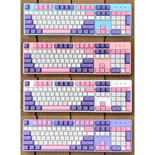 Set Keycap PBT Dye-sub nhiều phối màu, nút bàn phím cơ phù hợp các loại bàn phím layout chuẩn