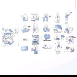 Set sticker cô gái mộng mơ.