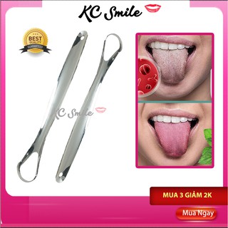 Dụng cụ cạo lưỡi vệ sinh răng miệng thép không gỉ, nhựa - cạo lưỡi giảm hôi miệng