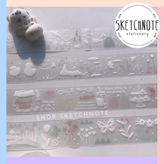 [Mã LIFEB04ALL giảm 10% tối đa 15K đơn 0Đ] Wahi chiết - Washi nền trong suốt hoạ tiết cute WS003