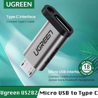 Đầu Chuyển Micro USB Sang Type C UGREEN US282 - BH 18T Chính Hãng