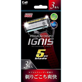 Set 3 dao cạo râu 5 lưỡi kép Ignis KAI