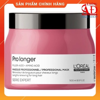 MẶT NẠ Ủ LOREAL PRO LONGER AMINO ACID 2021 CHẮC KHOẺ GIẢM ĐỨT GÃY TÓC 500ML (HŨ)