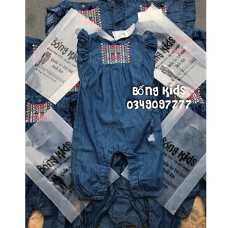 Jumsuit Hè Bé Gái Denim Cánh Tiên Kiabi 3-4kg