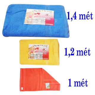 Khăn tắm cotton 1 mét/1,2 mét/1,4 mét dùng lau người, quấn giữ ấm cho bé