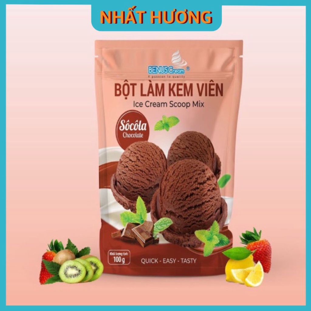 Bột Làm Kem Viên SôCôLa 100gr