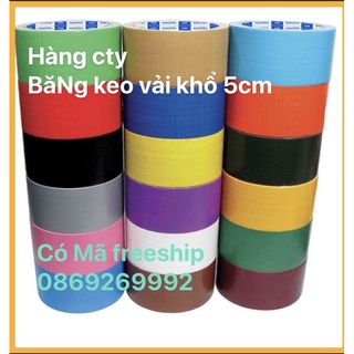 băng dính vải đủ các màu freeship khổ 5cm
