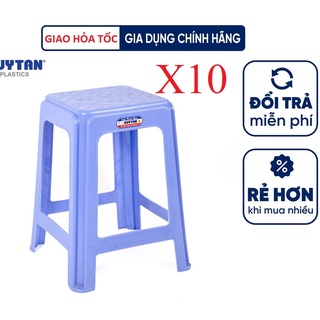 Ghế nhựa cao vuông Duy Tân (35 x 35 x 46 cm)