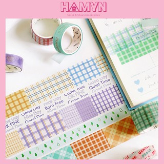 Băng Dính Washi Tape Mùa Xuân Màu Pastel Trang Trí Học Tập Sổ Planner Bullet Journal A01 - HAMYN
