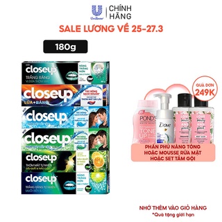 [Mã FMCGMALL -8% đơn 250K] Kem đánh răng dạng gel giúp sạch khuẩn Closeup 180g cho hơi thở thơm mát dài lâu