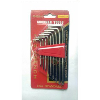 Bộ lục giác hoa thị 9 chi tiết Goodman GM804-9