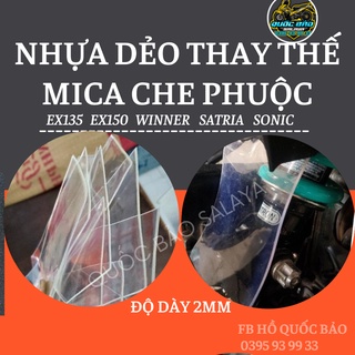 Nhựa Dẻo Chắn Bùn Dày 2mm Thay Thế Mica Che Phuộc Sau Ex135 Ex150 Winner