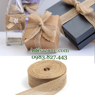 Ruy băng vải bố (bản rộng 2cm - 2.5cm - 4cm) - Dài 02 mét - 05 mét (tùy size)