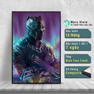 Báo Đen Black Panther Tranh Treo Tường Canvas Decor Nhà Cửa