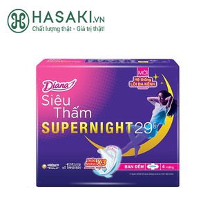 Băng Vệ Sinh Diana Sensi Cool Fresh Night 29cm Gói 4 Miếng