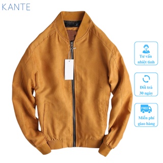 Áo khoác nam da lộn Kante , áo khoác nam đẹp phong cách Hàn Quốc tay chun bomber phom rộng