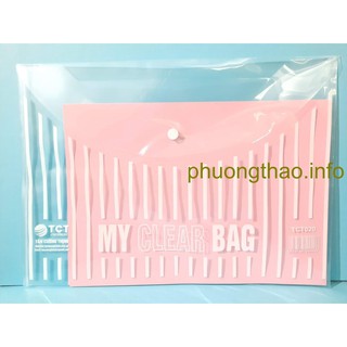 Túi khuy bấm/ túi đựng tài liệu My Clear bag khổ F dày TCT ( Túi 20 cái )