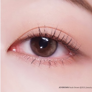 Lens Vân Nước JOY NUDE BROWN Áp Tròng Tự Nhiên Nội Địa Hàn LENSTOWN HSD 1 Tháng Ẩm Cao Phù Hợp Mắt Nhạy Cảm