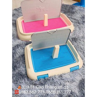 Khay vệ sinh kèm tấm tường chắn cho boss