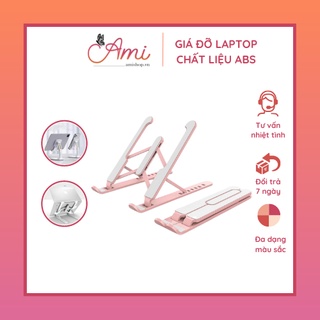 Giá đỡ laptop, Kệ đỡ laptop - Chất Liệu Nhựa ABS Điều Chỉnh Độ Cao, Chống Mỏi Cổ, Hỗ Trợ Tản Nhiệt