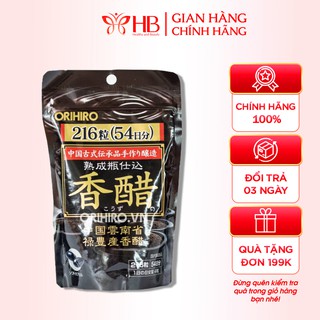 Dấm đen giảm cân Nhật Bản Orihiro túi 216 viên, viên uống giảm cân giấm đen Orihiro