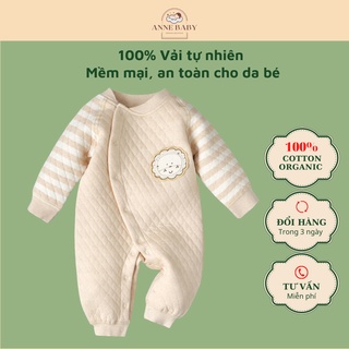 Bodysuit Cho Bé Trai Bé Gái 0-2 Tuổi Cotton Organic An Toàn Cho Da Bé, Bộ Body Dài Tay Cho Bé Sơ Sinh Hữu Cơ Tự Nhiên