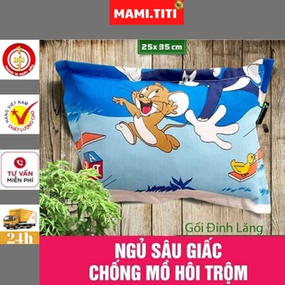 Gối đinh lăng cho bé, Gối đinh lăng cho bé sơ sinh [ chống mồ môi / chống giật mình giúp bé ngủ ngon ]
