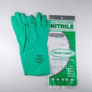 Găng tay chống hóa chất Nitrile Flocklind - NF1513